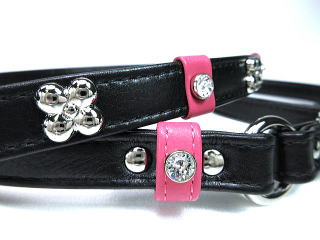 犬用リード・メタリックフラワー＆キラキラ